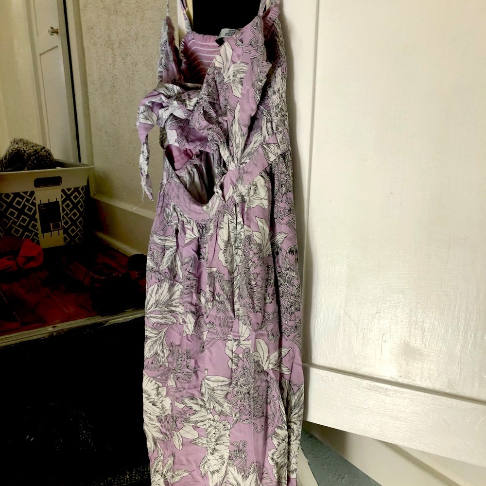 Purple maxi floral dress